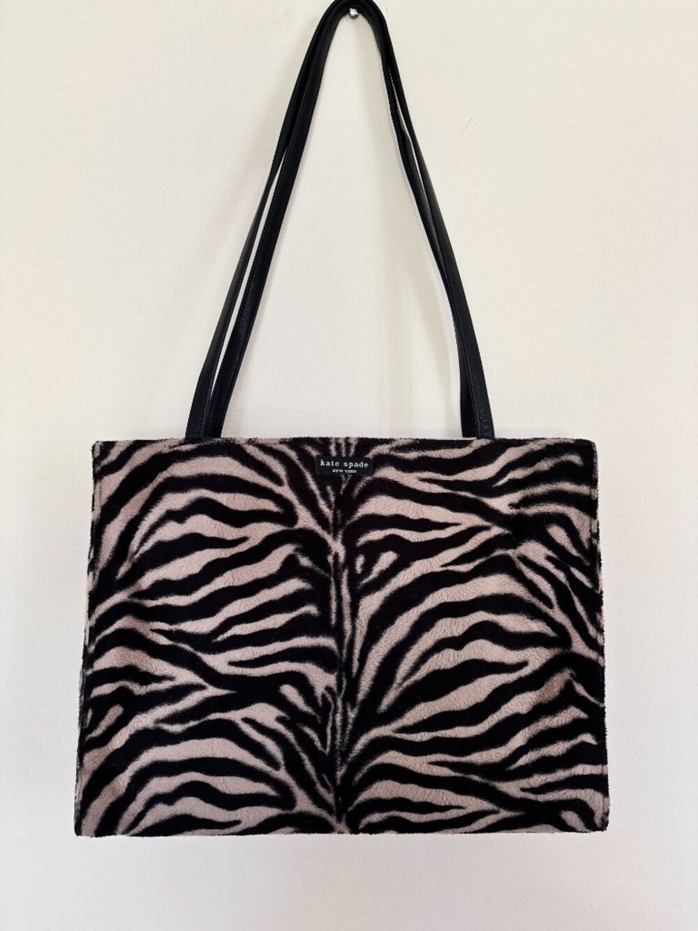 Vintage Kate Spade Animal Print Tote Bag with Red Interior. Excellent Condition - Picture 9 of 10